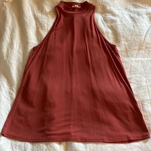 Red high neck tank